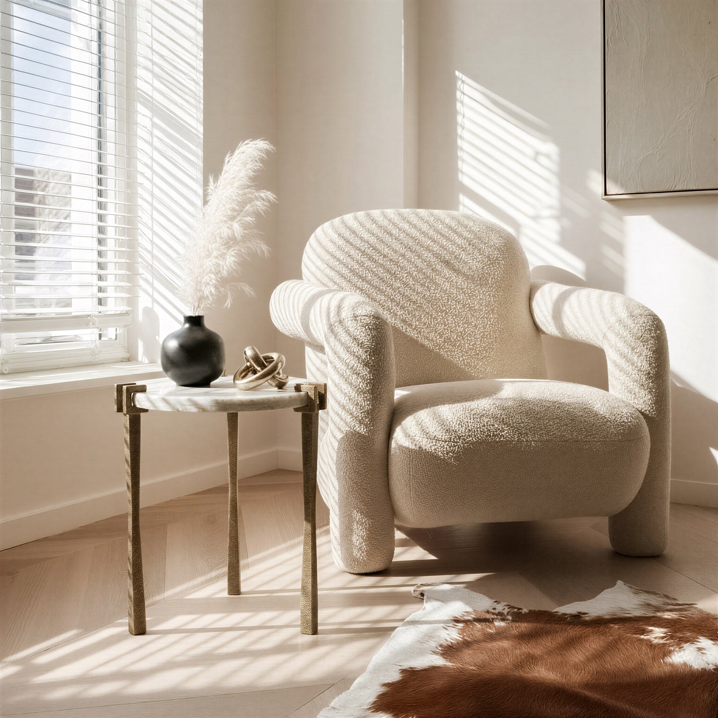 Selenya Beige Accent Chair - Ornate Home