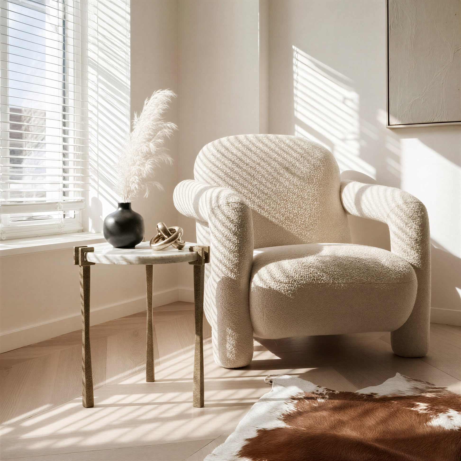 Selenya Beige Accent Chair - Ornate Home