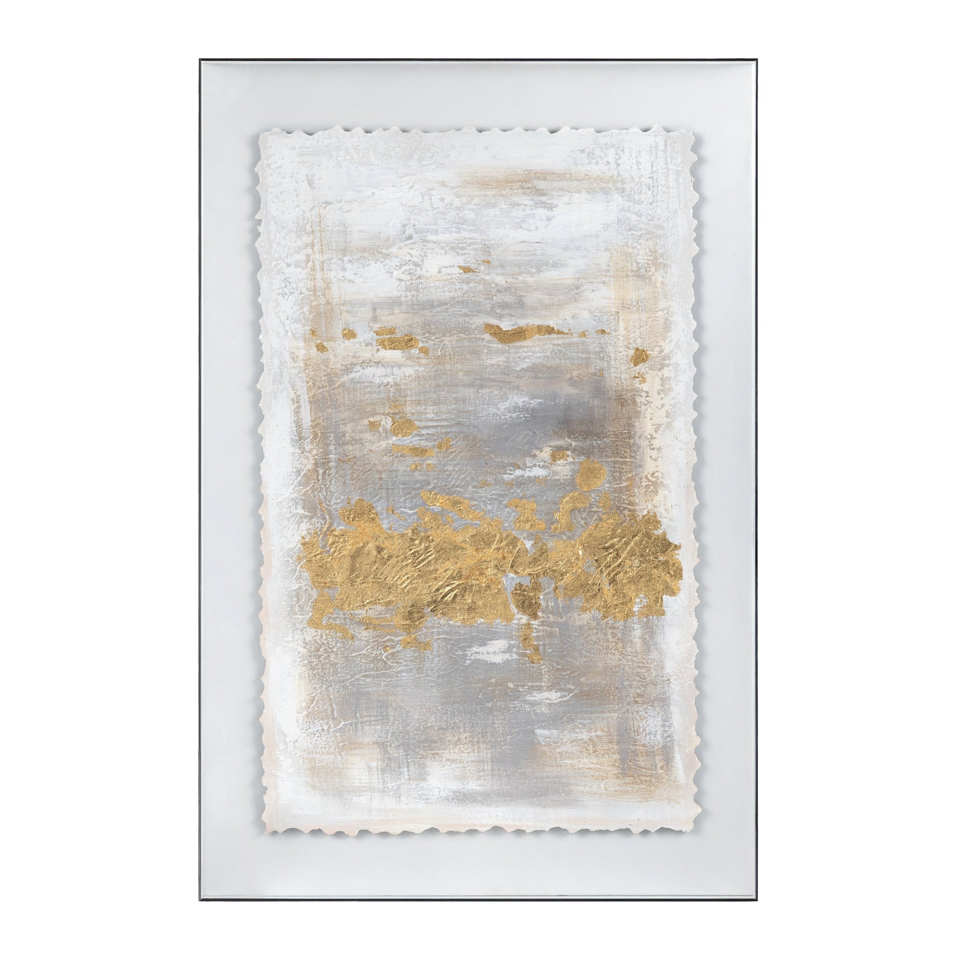 Serena 1 Gold/White Wall Art - Ornate Home