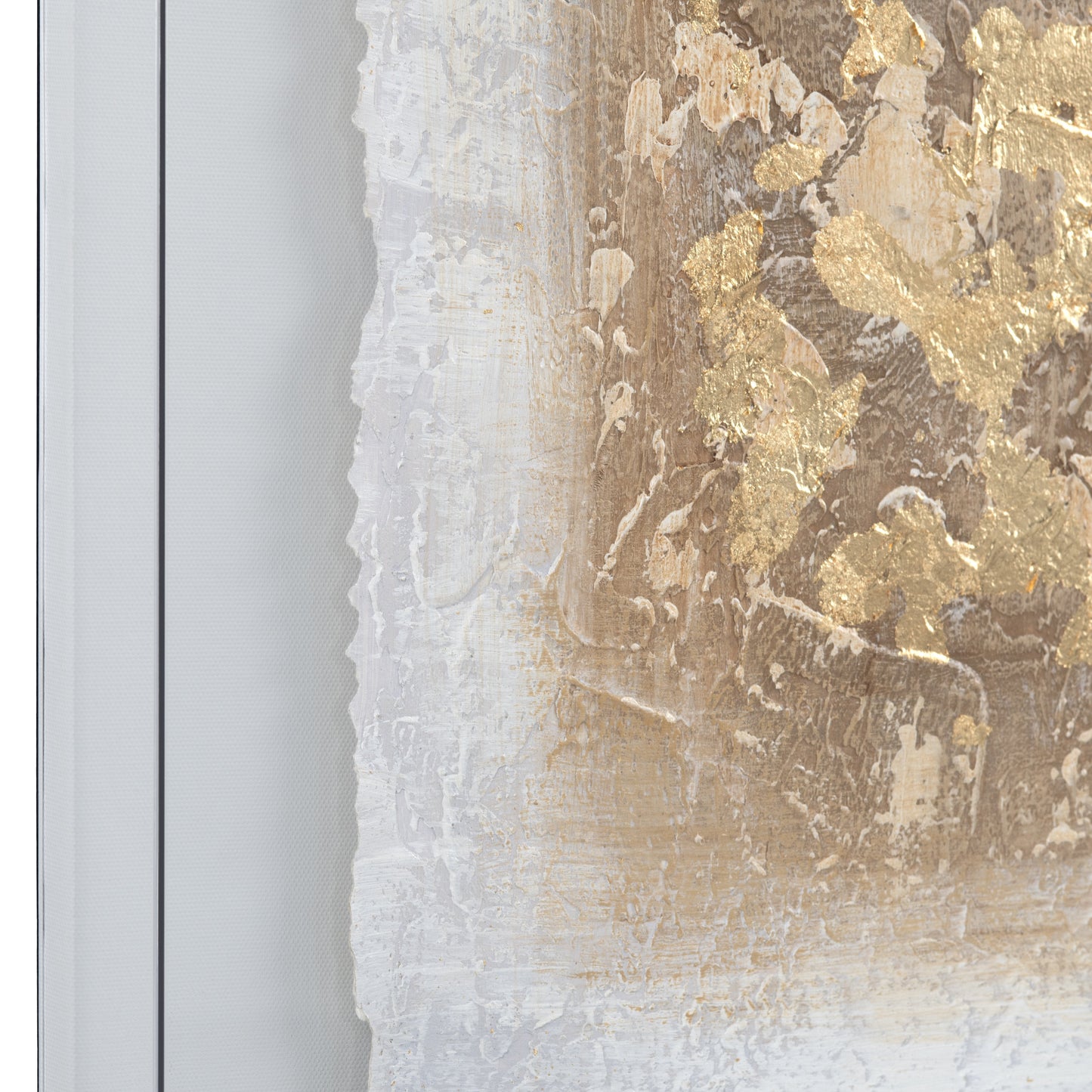 Serena 1 Gold/White Wall Art - Ornate Home