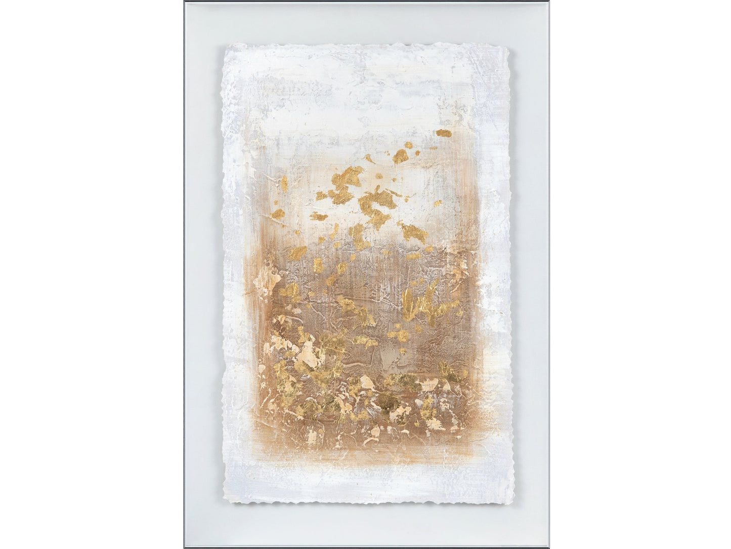Serena 3 Gold/White Wall Art - Ornate Home