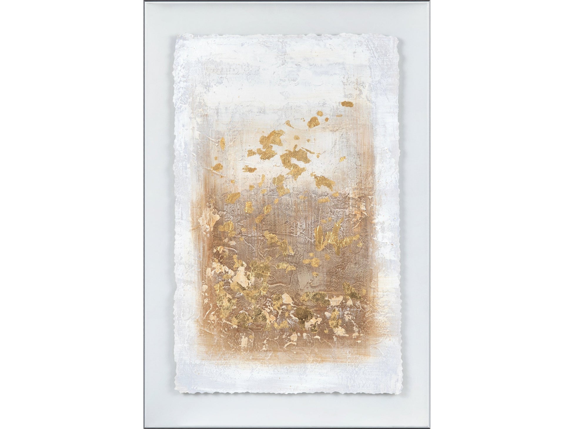 Serena 3 Gold/White Wall Art - Ornate Home