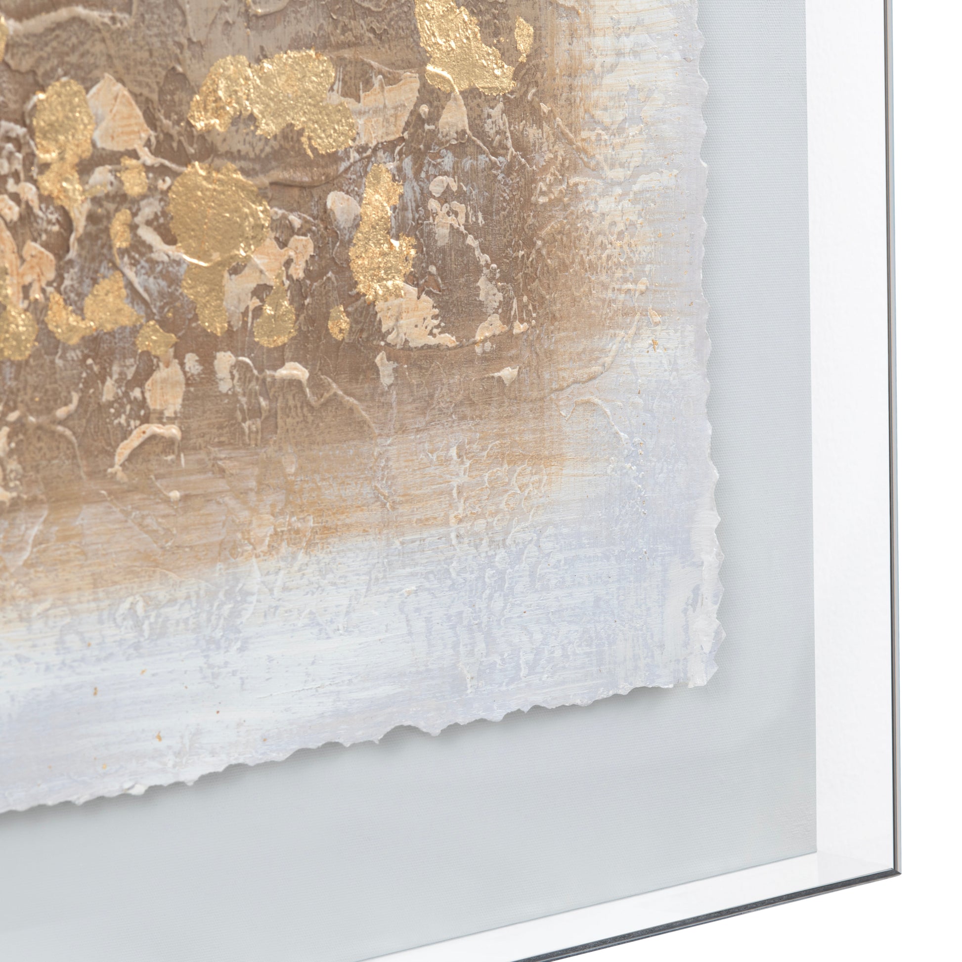 Serena 3 Gold/White Wall Art - Ornate Home