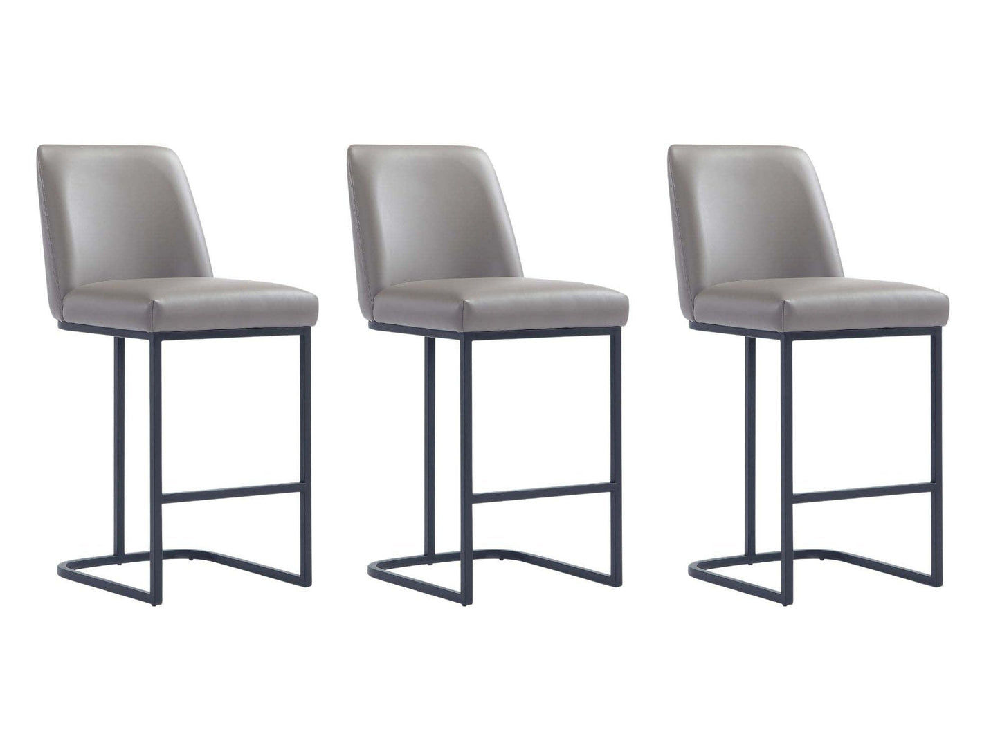 Serena Counter Stool in Grey (set of 3) - Ornate Home