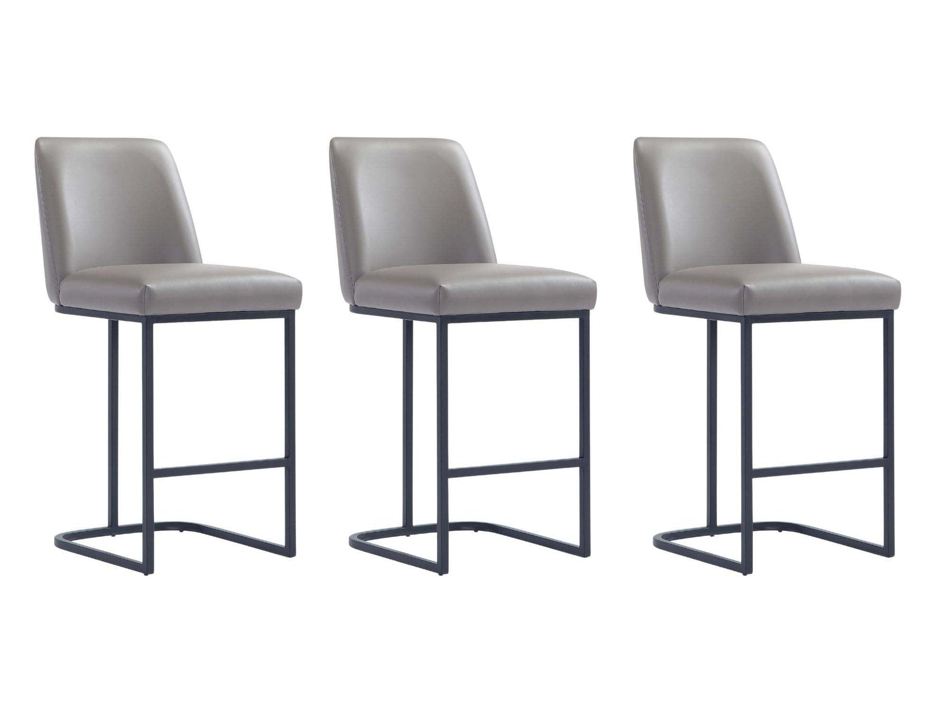 Serena Counter Stool in Grey (set of 3) - Ornate Home