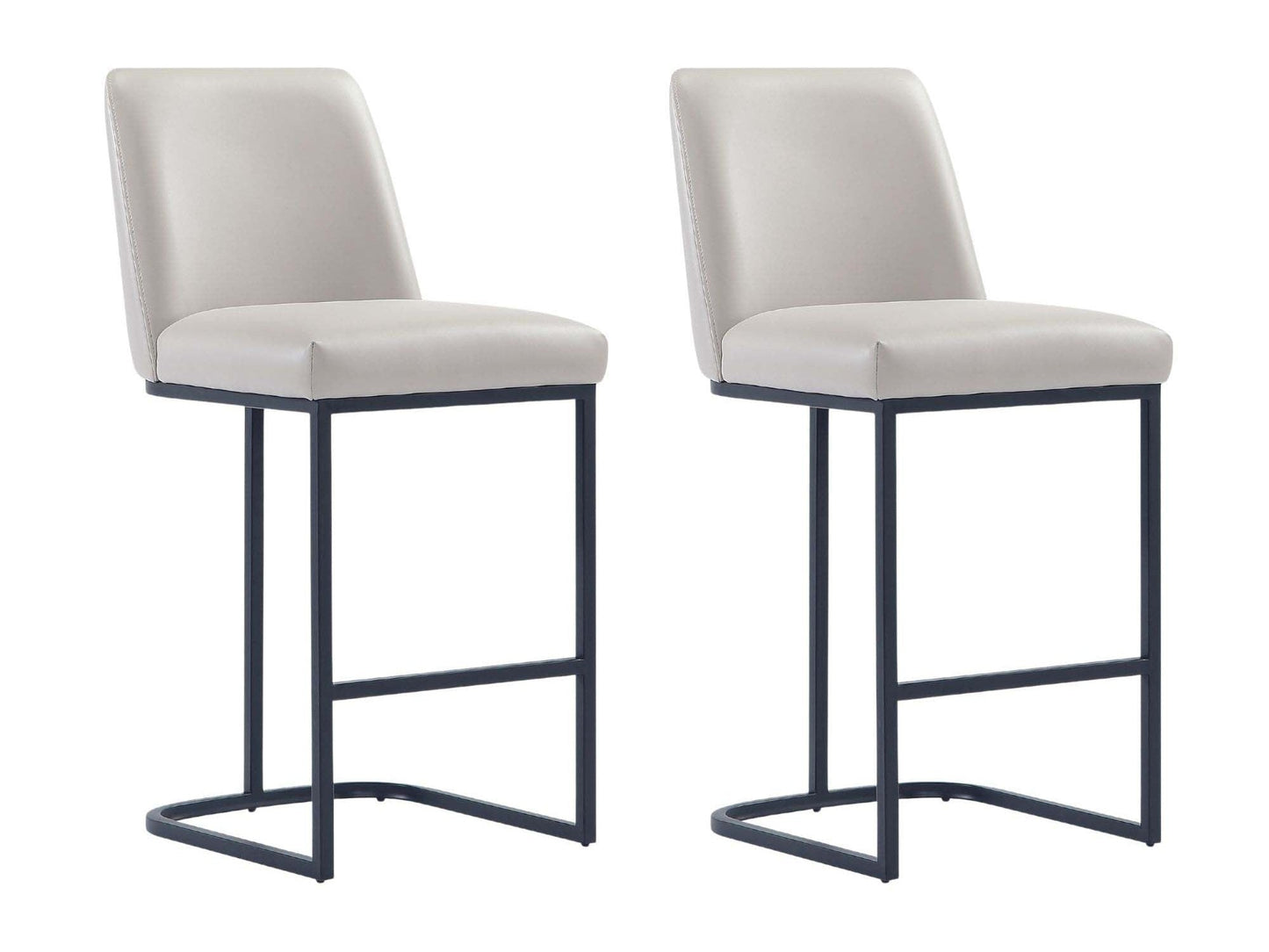 Serena Counter Stool in Light Grey (set of 2) - Ornate Home