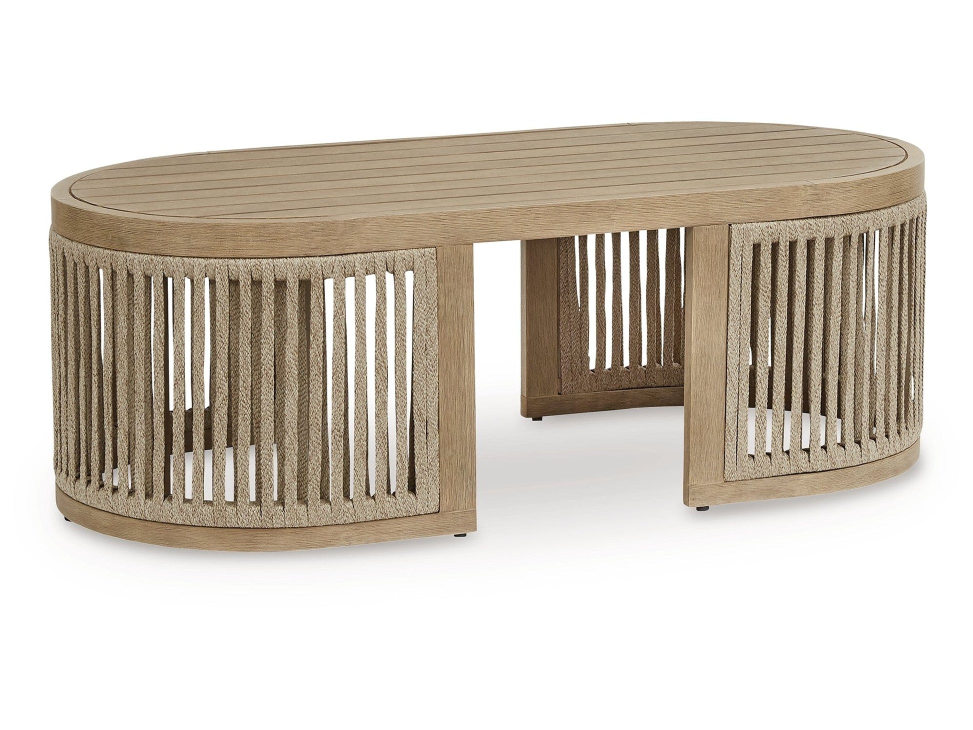 Serena Shores Beige Rectangular Cocktail Table- Viva Furn