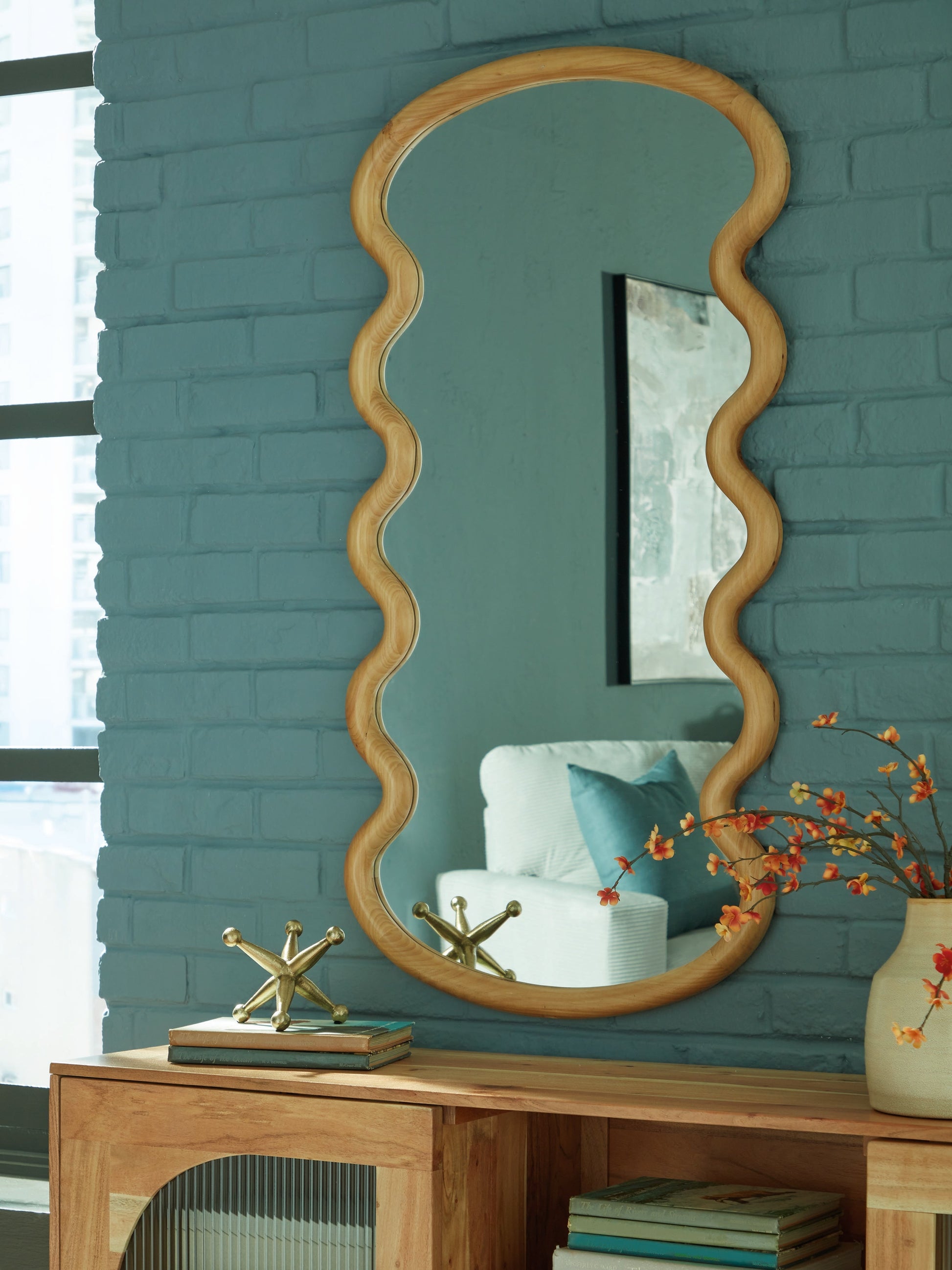 Serendis Brown Accent Mirror- Viva Furn