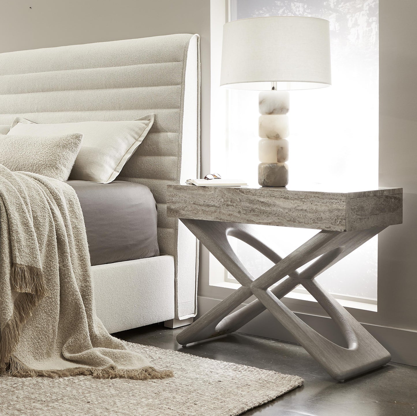 Sereno Grigio Nightstand - Ornate Home