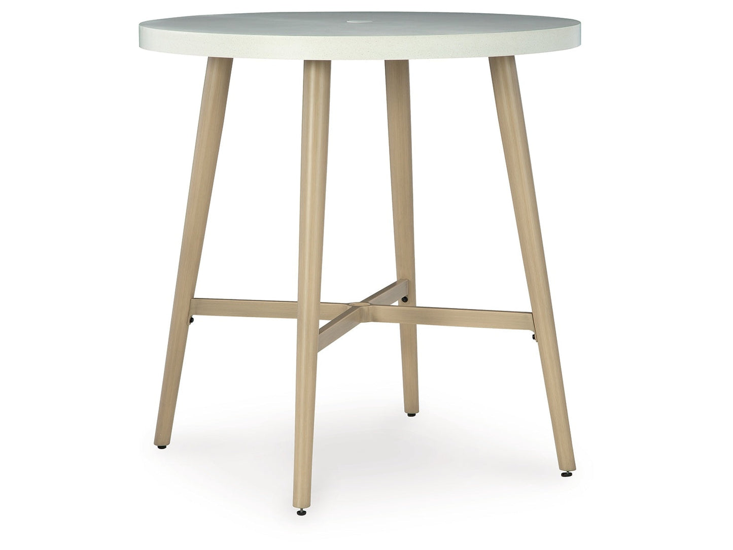 Seton Creek Beige Outdoor Bar Table- Viva Furn