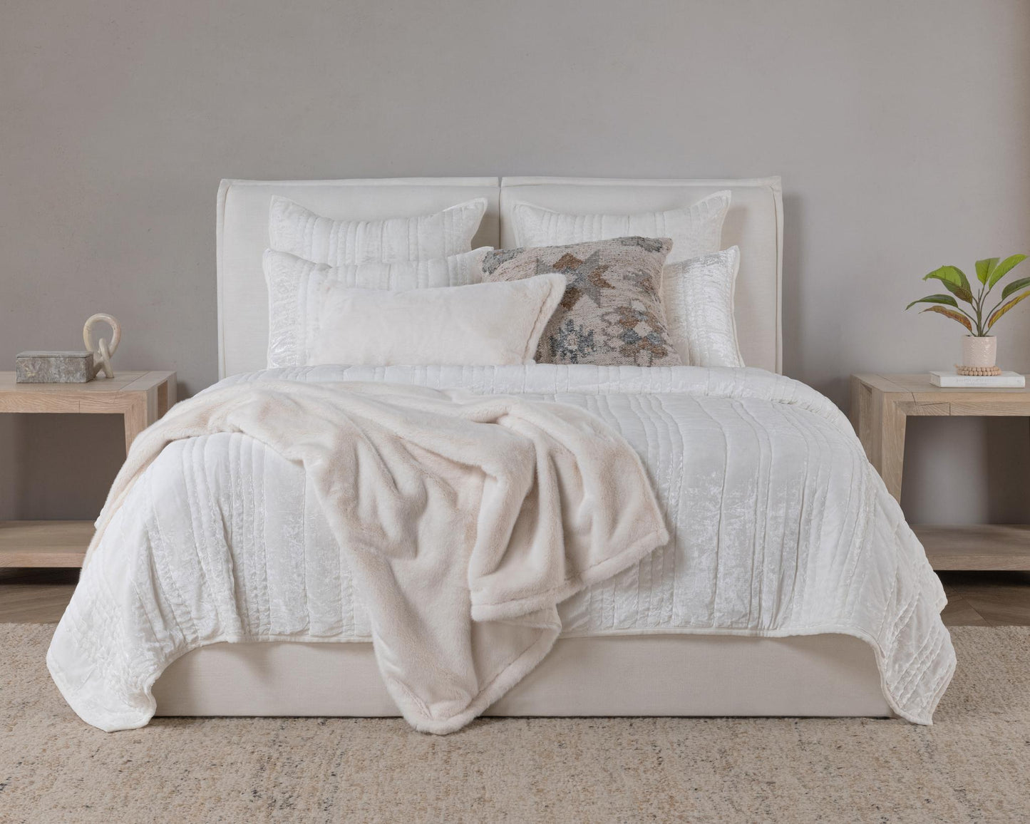 Seville Oyster Gray Quilt Collection - Ornate Home