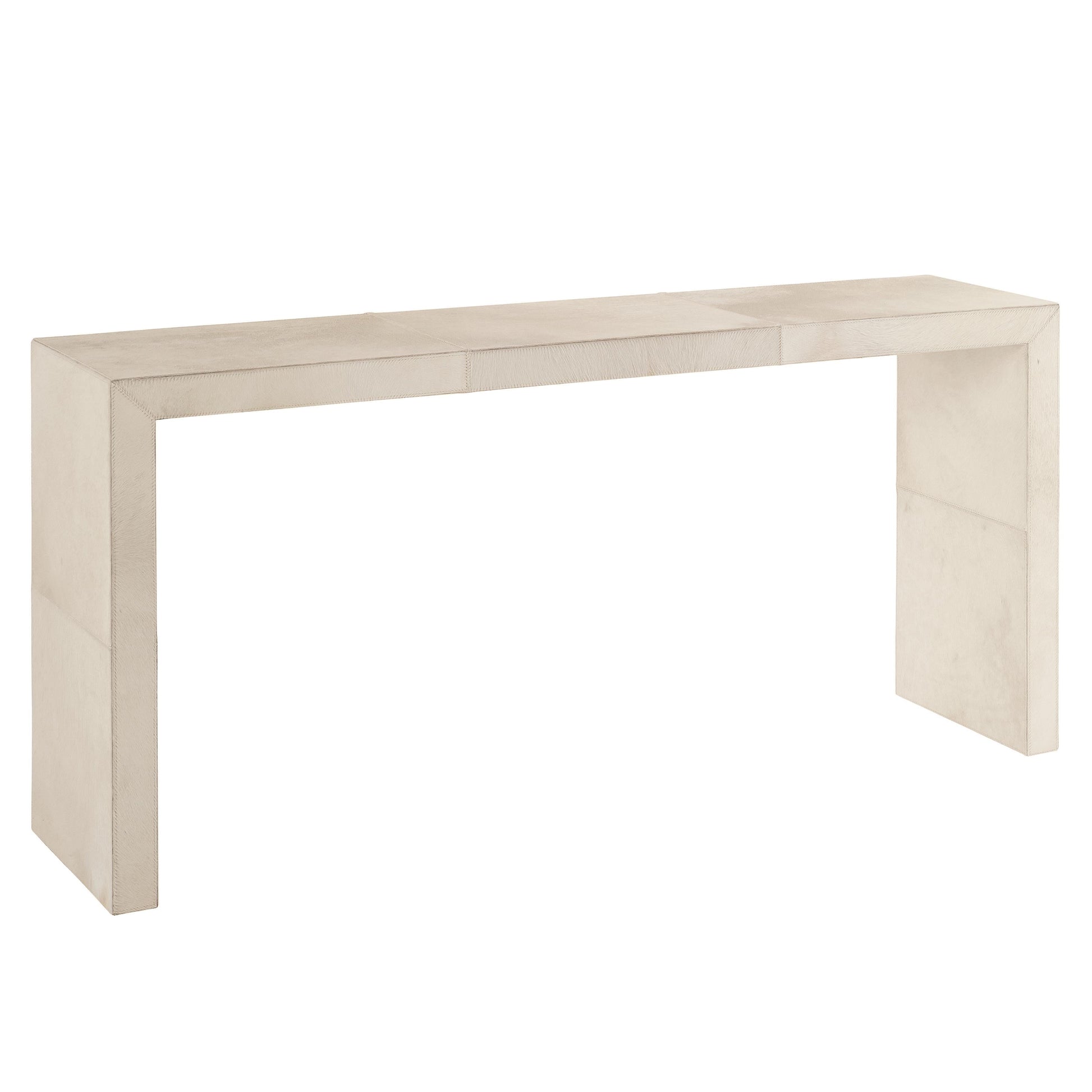 Seward White Hair-on-Hide Console Table - Ornate Home