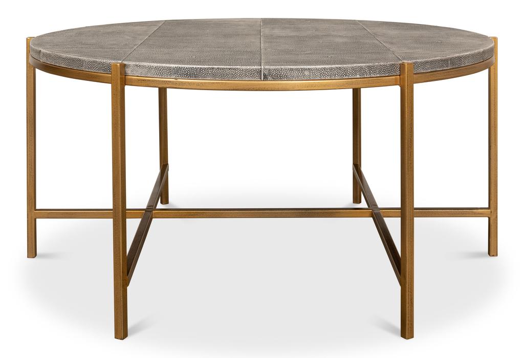 Shagreen Atelier Black Leather Coffee Table - Ornate Home