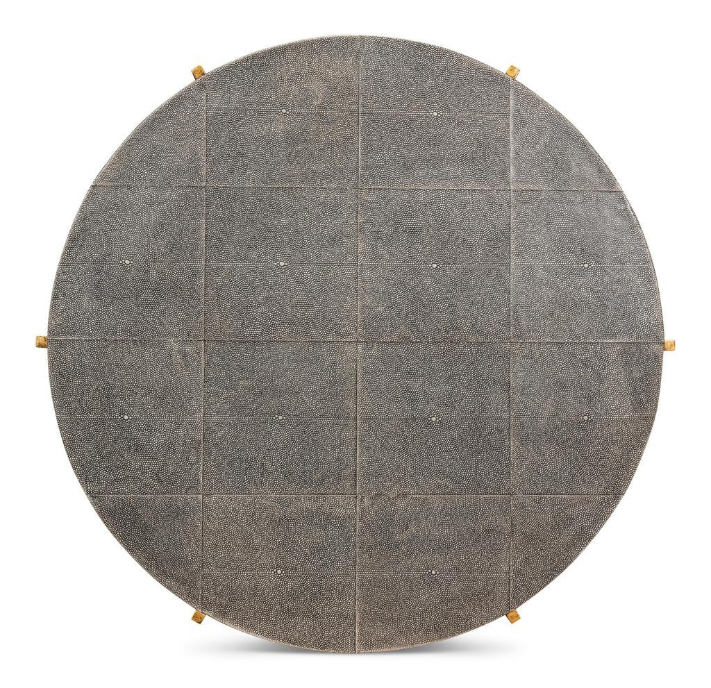 Shagreen Atelier Black Leather Coffee Table - Ornate Home