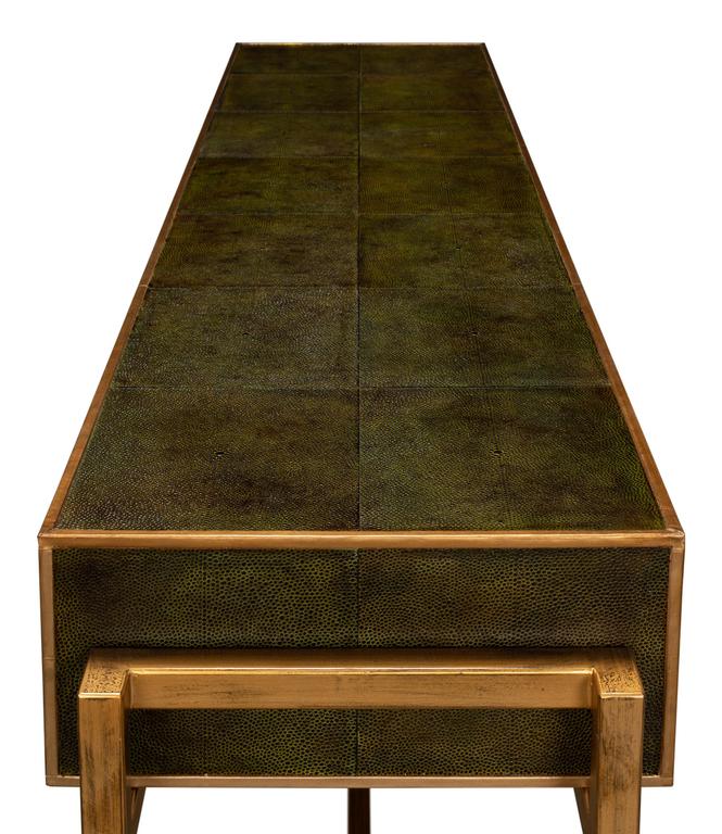 Shagreen Green Console Table - Ornate Home