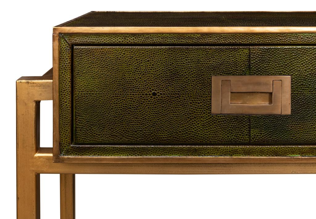 Shagreen Green Console Table - Ornate Home