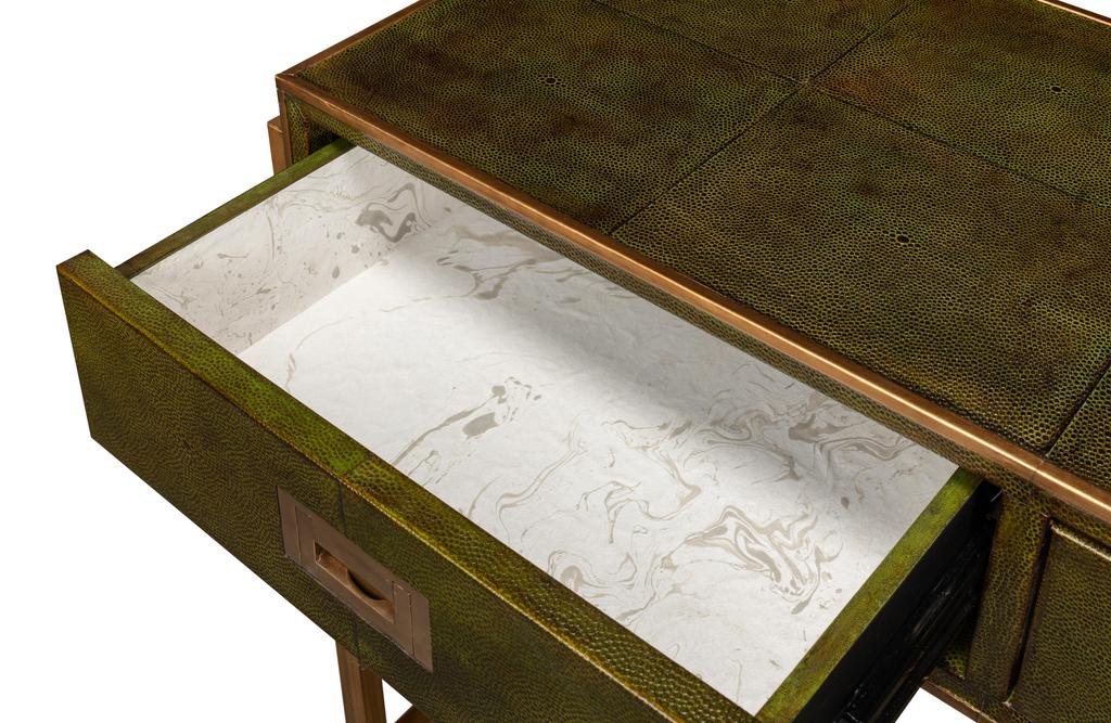 Shagreen Green Console Table - Ornate Home