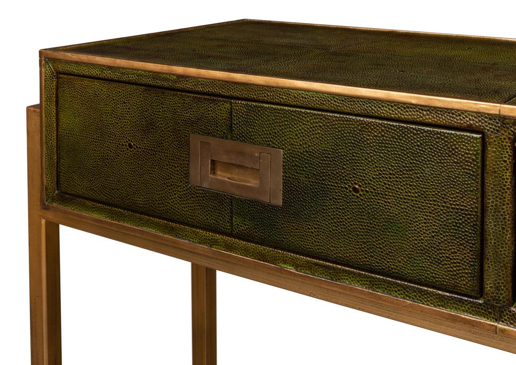 Shagreen Green Console Table - Ornate Home
