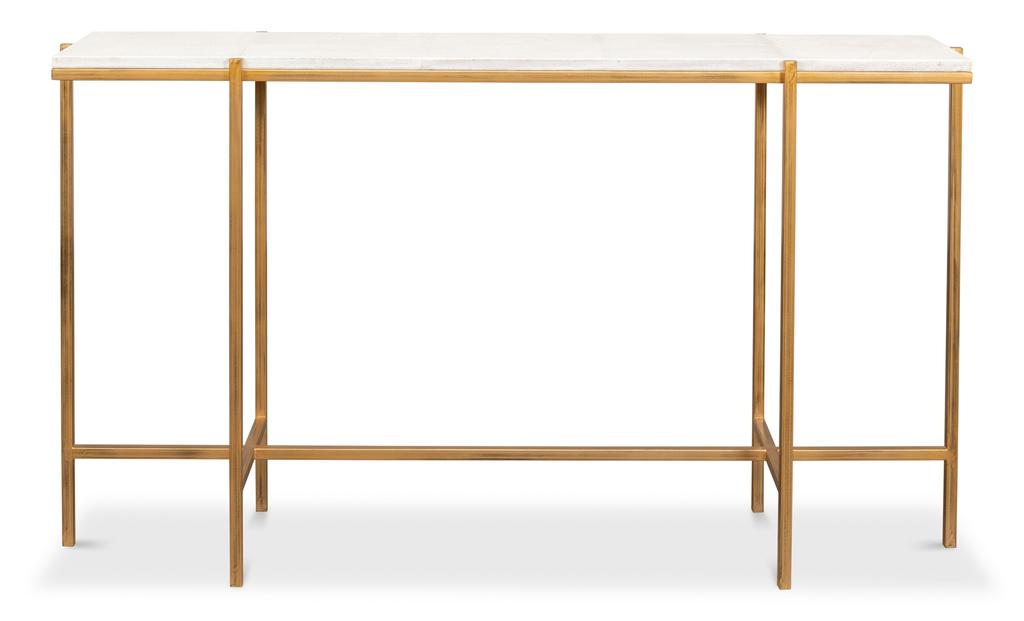 Shagreen White Console Table - Ornate Home