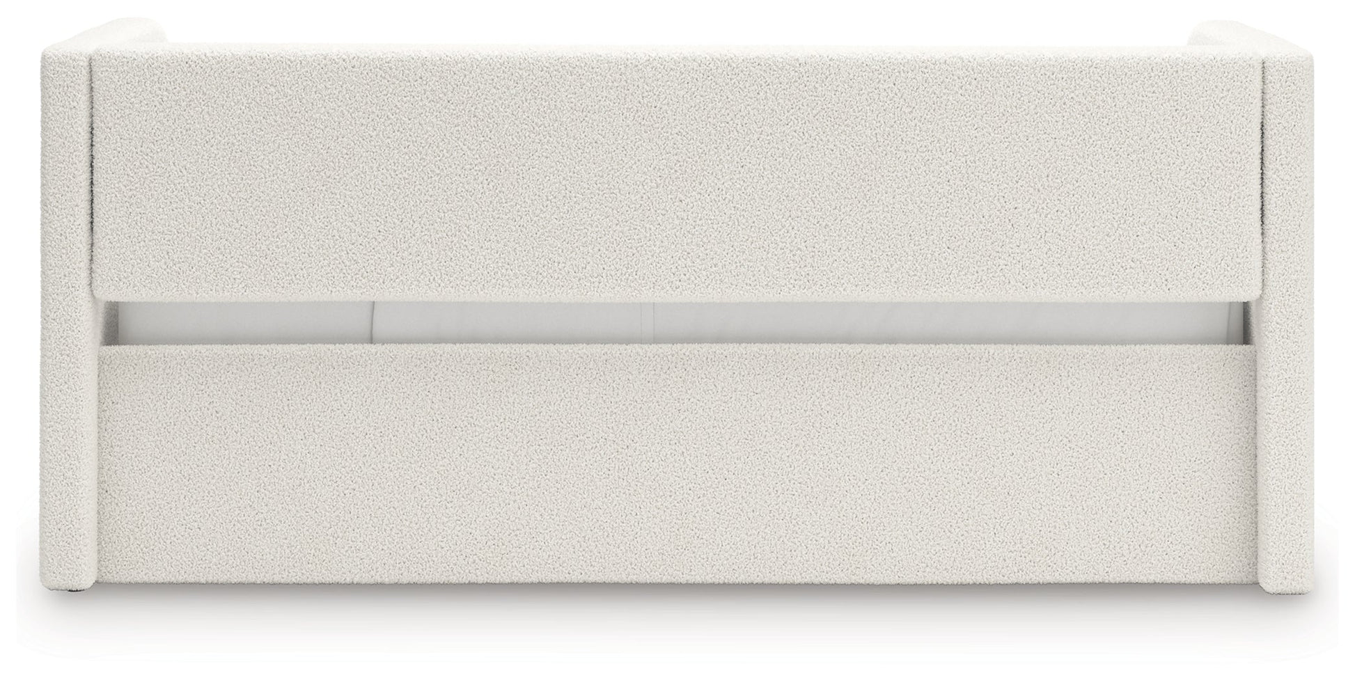 Shapella Tan/White Twin Upholstered Day Bed- Viva Furn