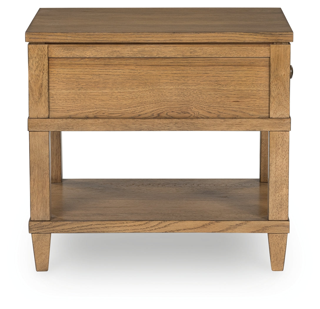 Sharlance Light Brown End Table- Viva Furn