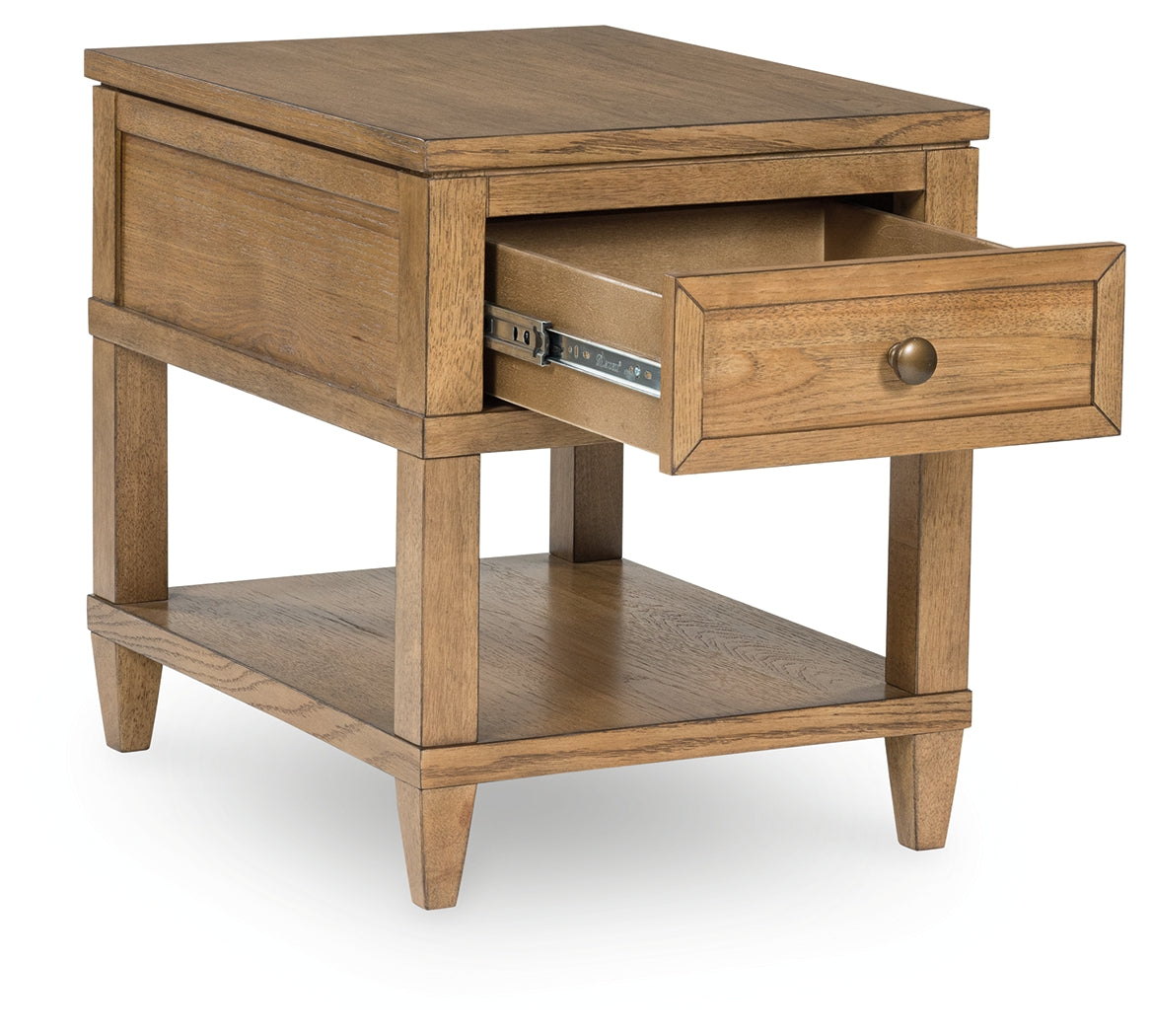 Sharlance Light Brown End Table- Viva Furn