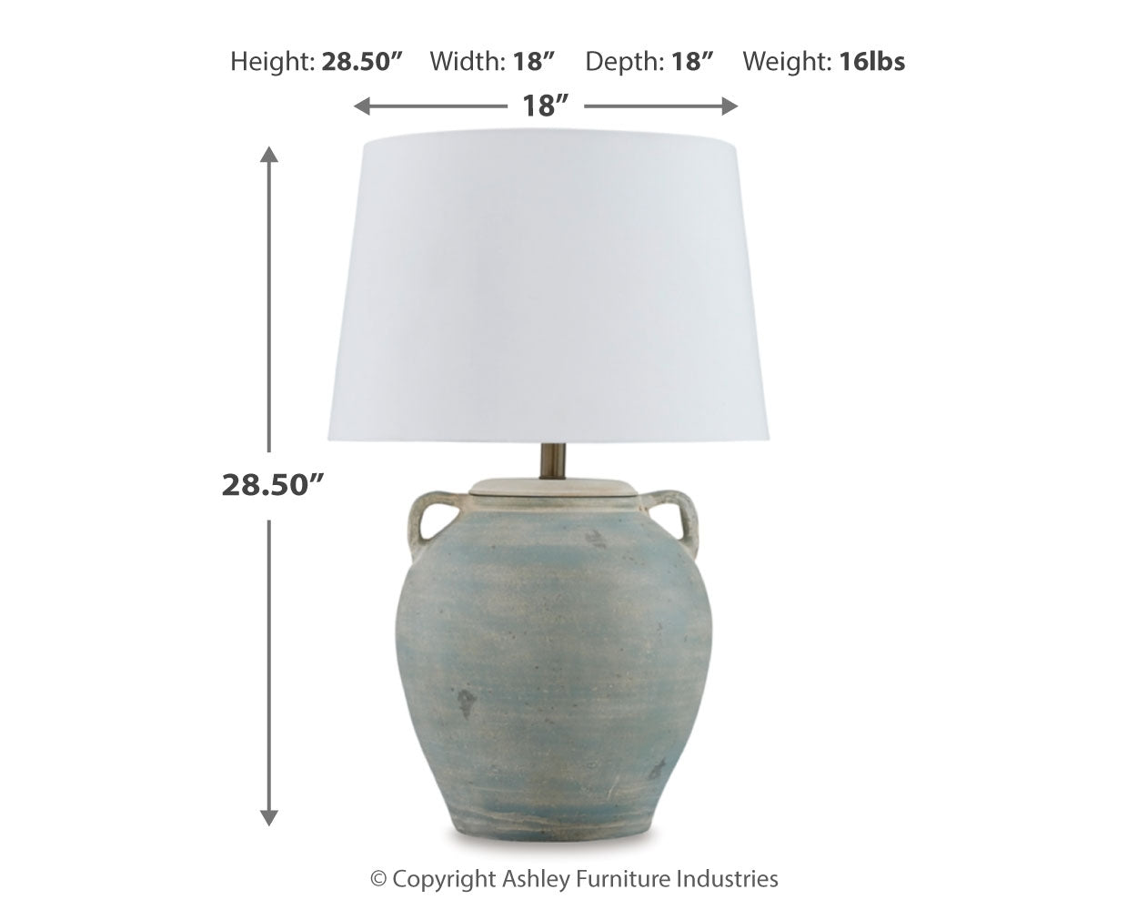 Shawburg Antique Green 2-Piece Lamp Set- Viva Furn