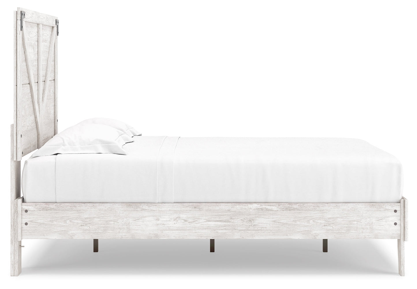 Shawburn White/Brown Full Panel Bed w/Chest- Viva Furn