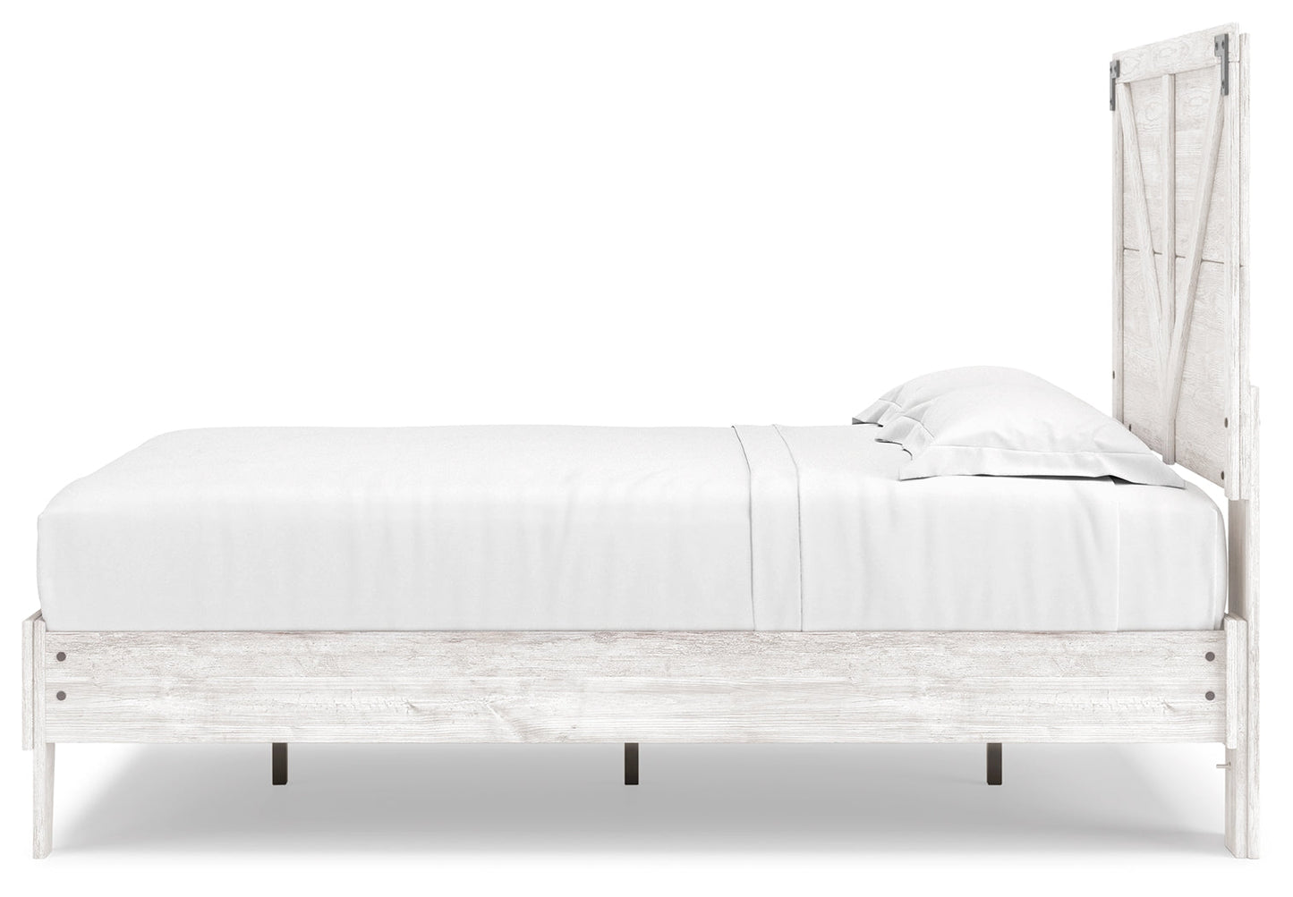 Shawburn White/Brown Full Panel Bed w/Chest- Viva Furn