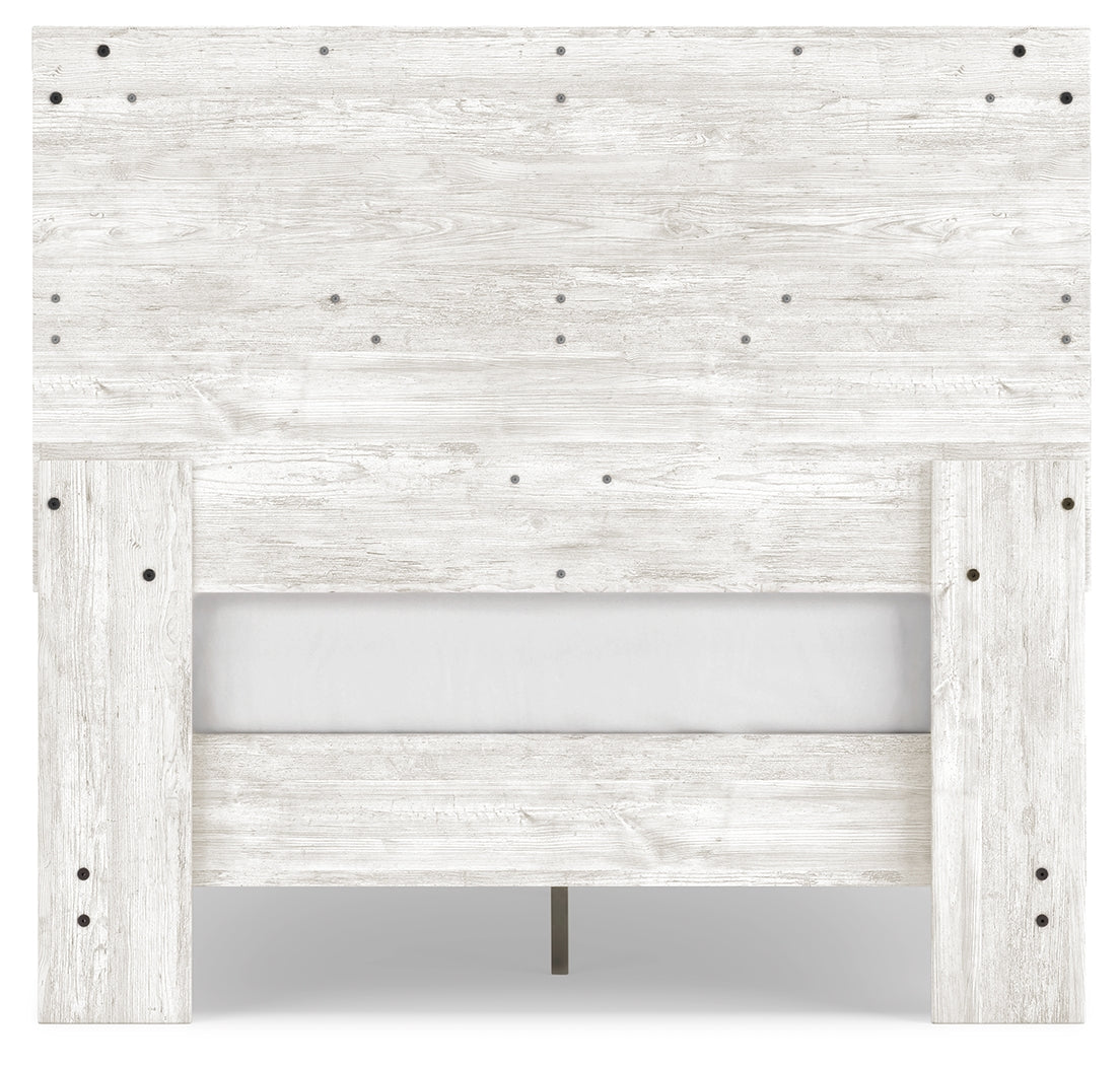 Shawburn White/Brown Full Panel Bed w/Chest- Viva Furn