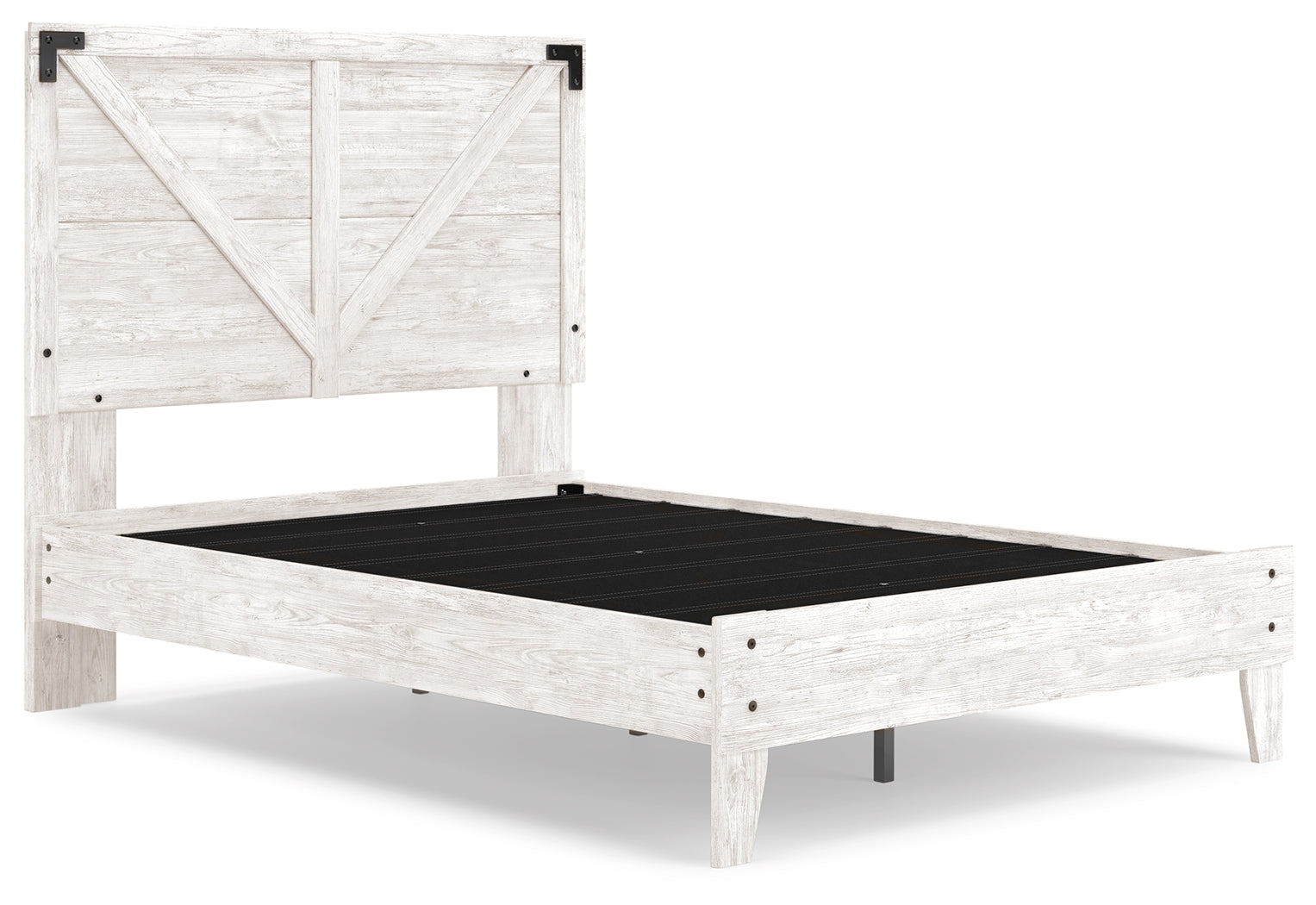 Shawburn White/Brown Full Panel Bed w/Chest- Viva Furn