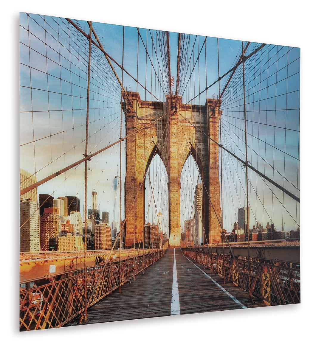 Shayward Blue/Amber Wall Art- Viva Furn
