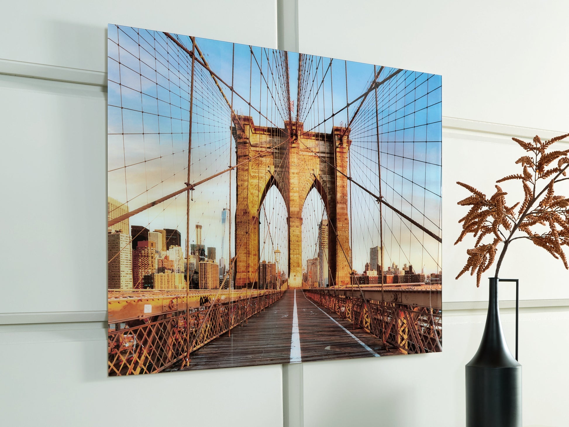 Shayward Blue/Amber Wall Art- Viva Furn