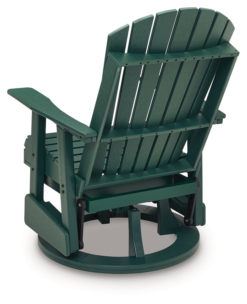 Shell Beach Green Swivel Glider Chair- Viva Furn