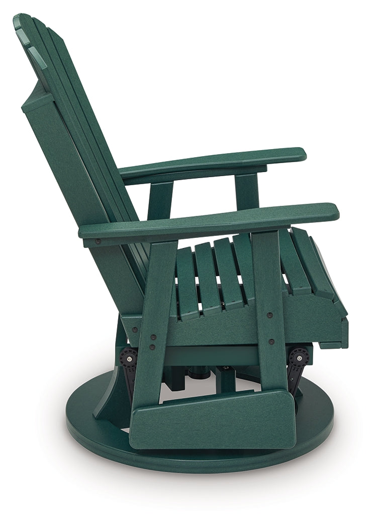 Shell Beach Green Swivel Glider Chair- Viva Furn