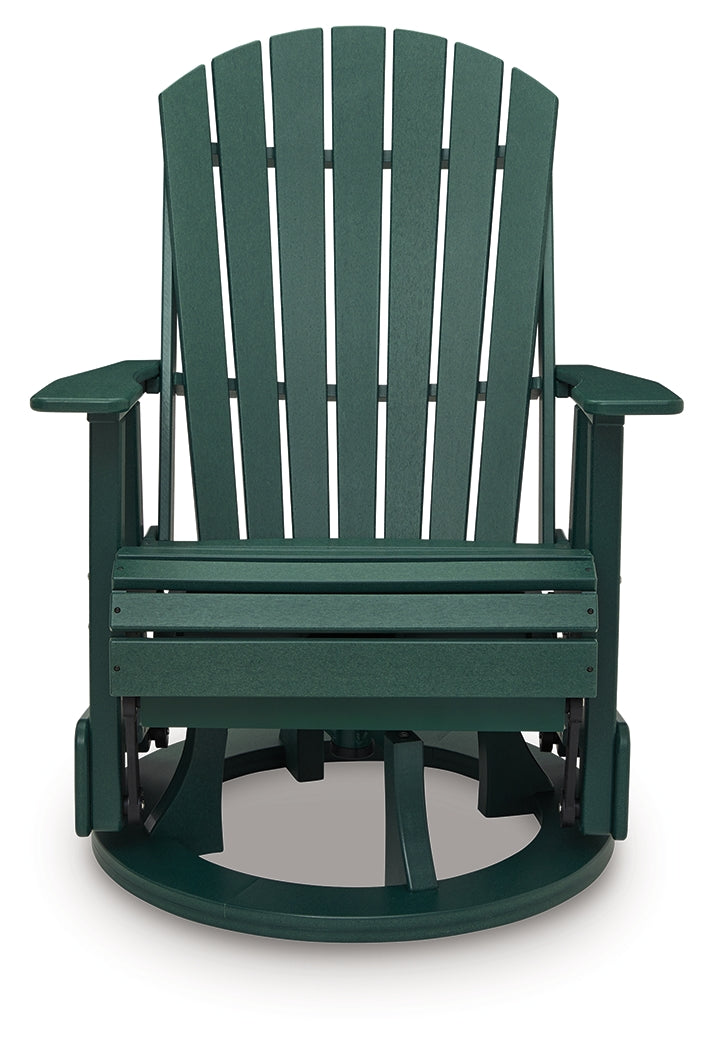Shell Beach Green Swivel Glider Chair- Viva Furn