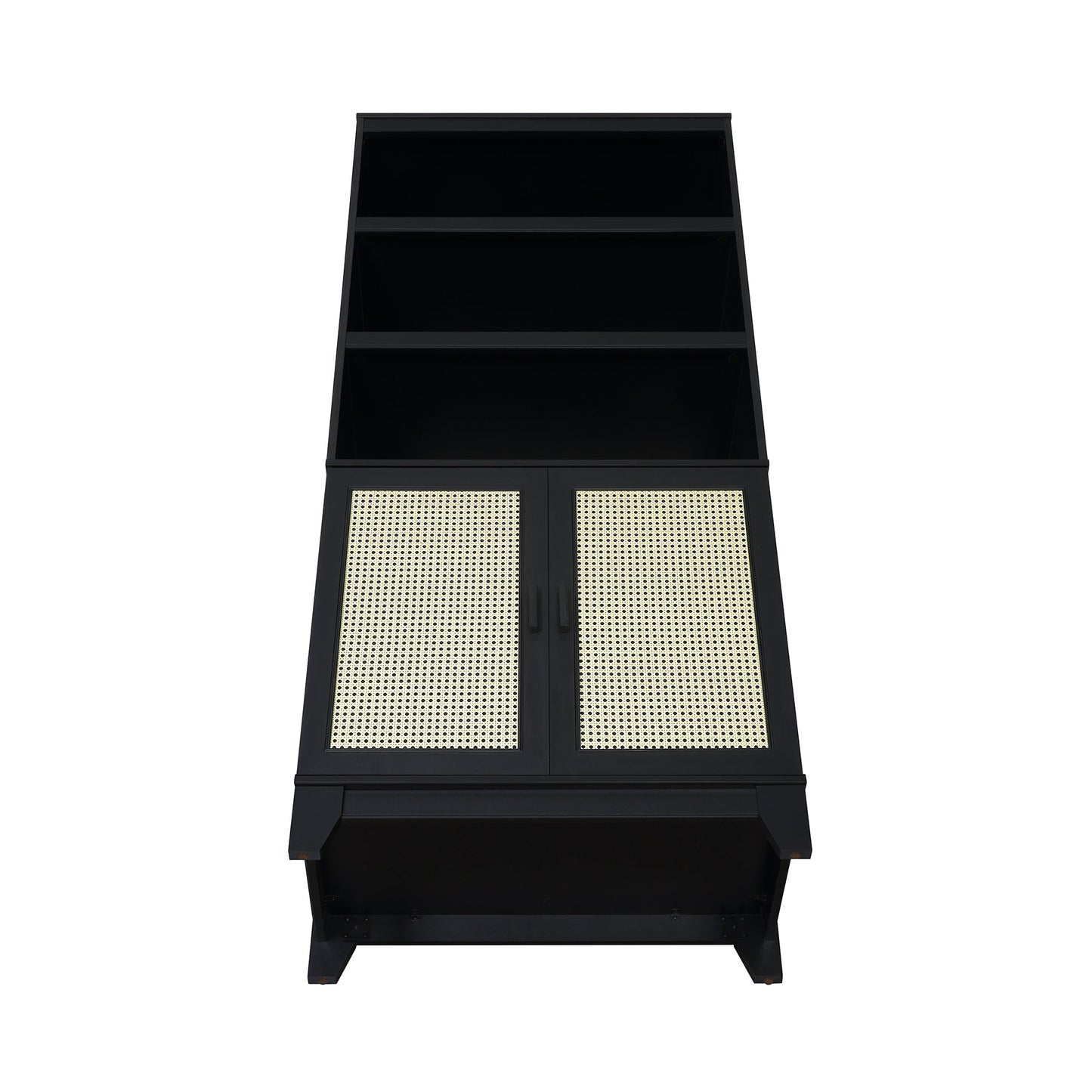 Sheridan Bookcase Cabinet in Black (set of 2) - Ornate Home