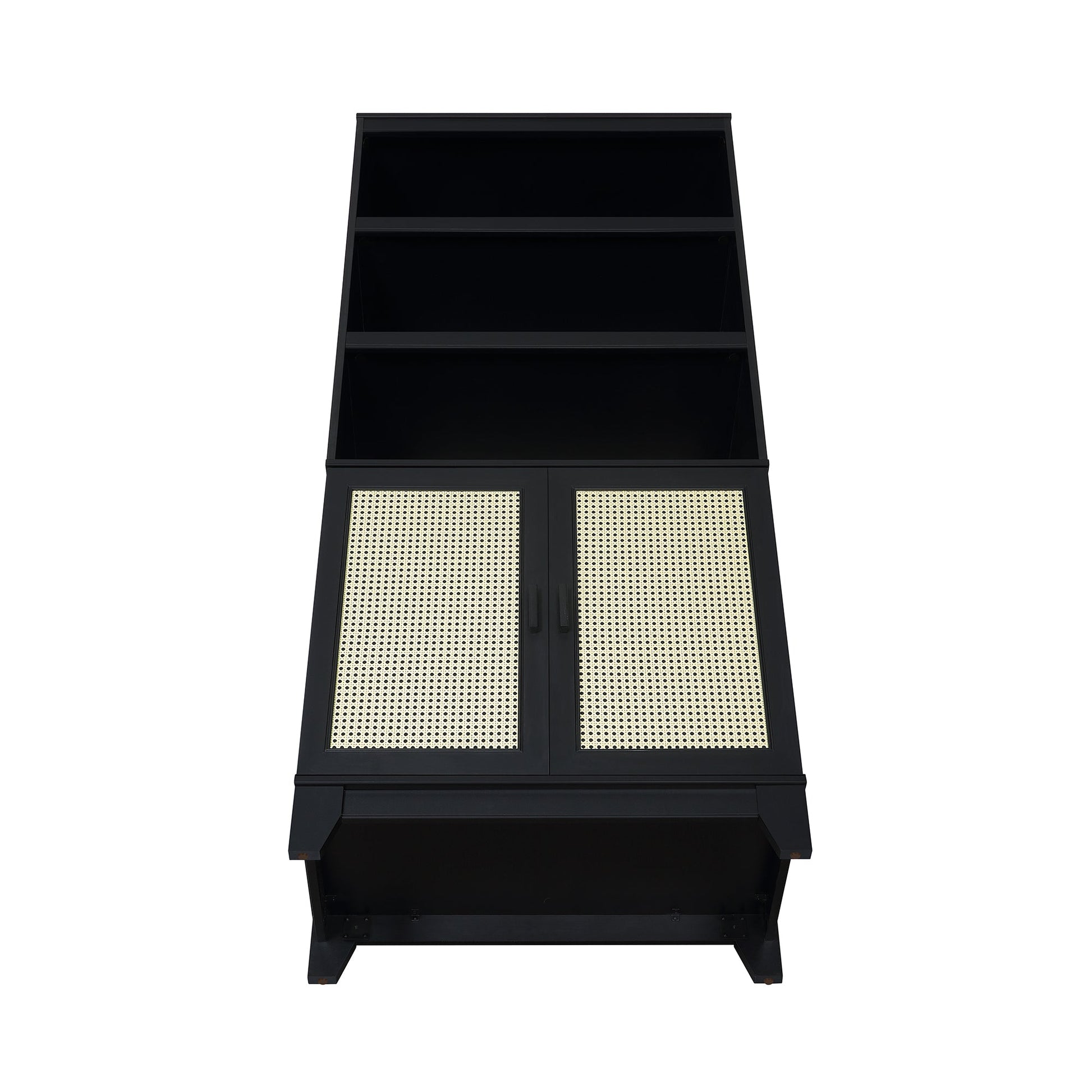 Sheridan Bookcase Cabinet in Black (set of 2) - Ornate Home