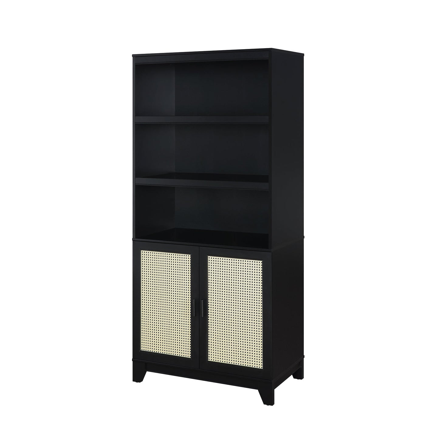 Sheridan Bookcase Cabinet in Black (set of 2) - Ornate Home