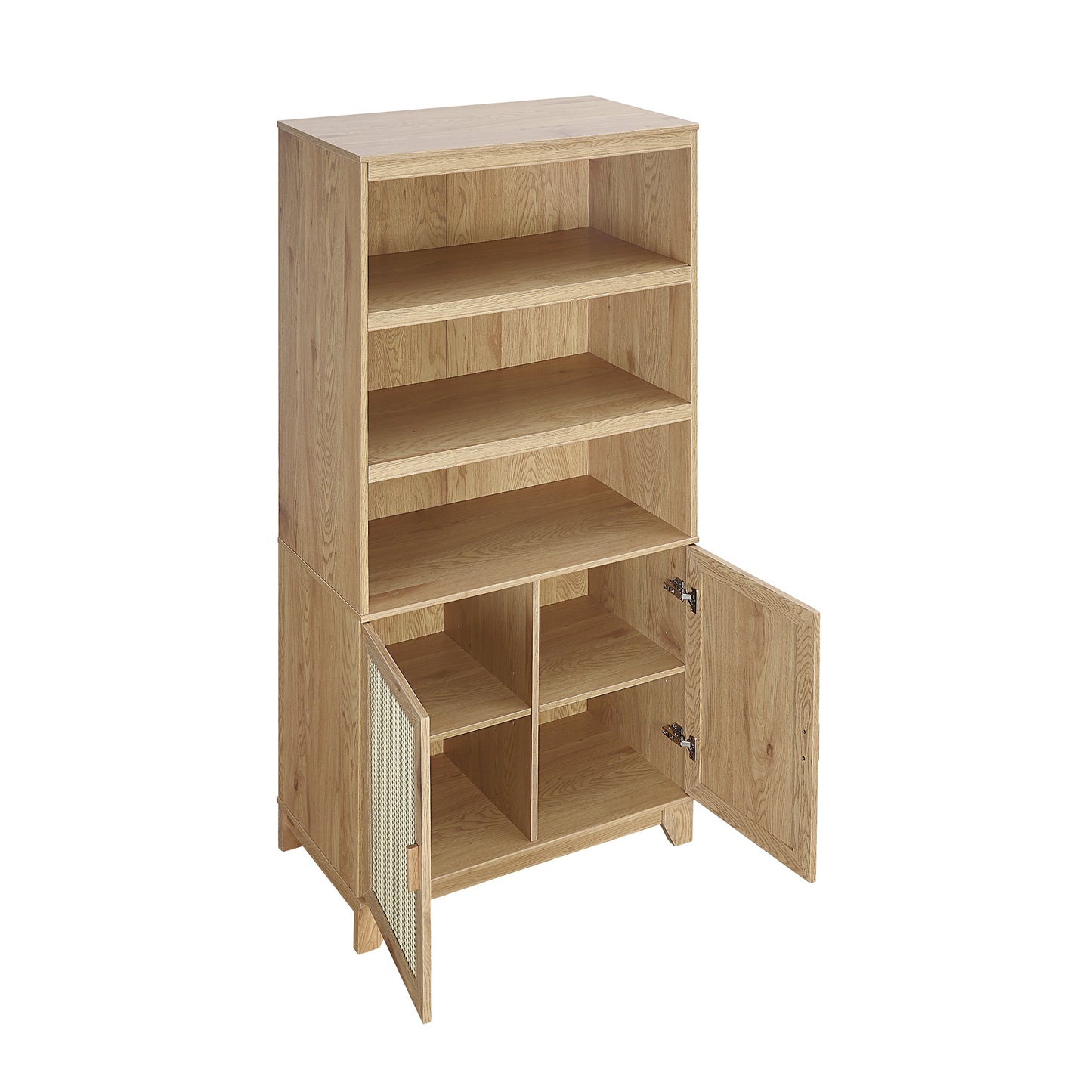 Sheridan Bookcase Cabinet in Nature (set of 2) - Ornate Home