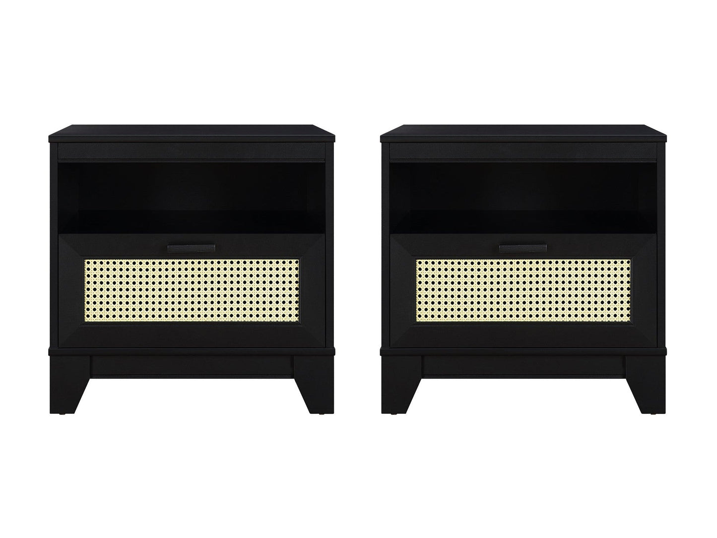 Sheridan Nightstand in Black (set of 2) - Ornate Home