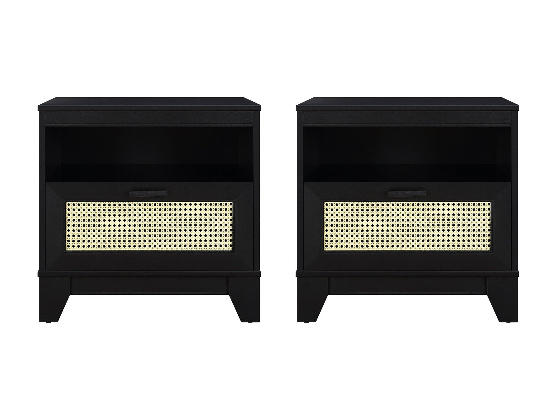 Sheridan Nightstand in Black (set of 2) - Ornate Home