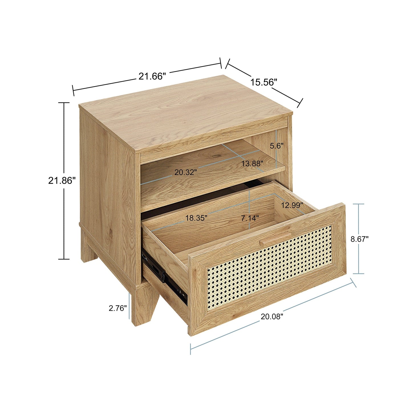 Sheridan Nightstand in Nature - Ornate Home