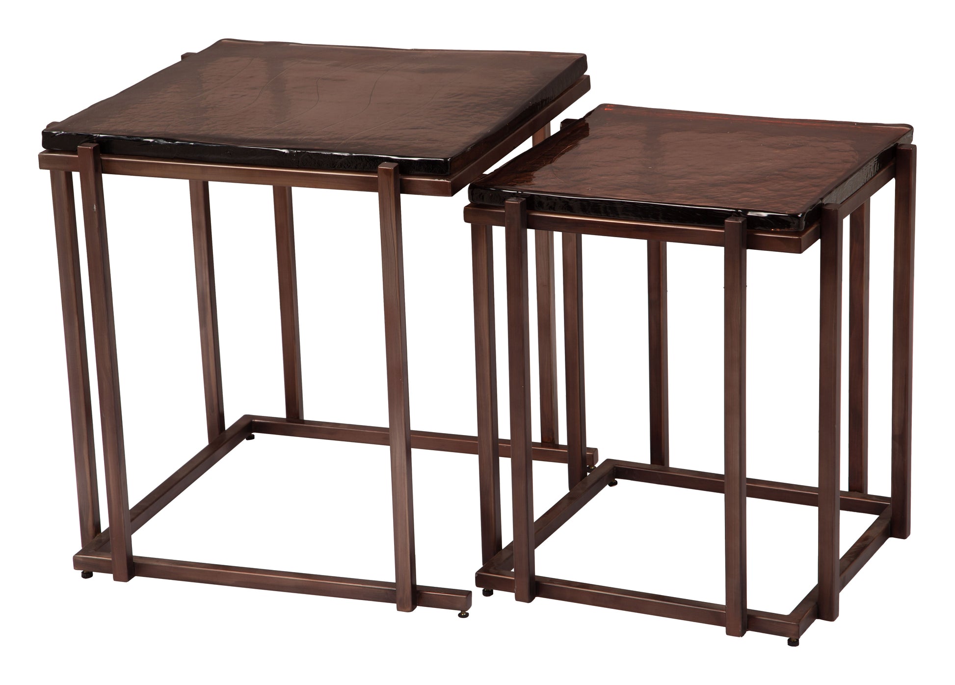 Shimai Bronze Nesting Tables (2-Piece) - Ornate Home