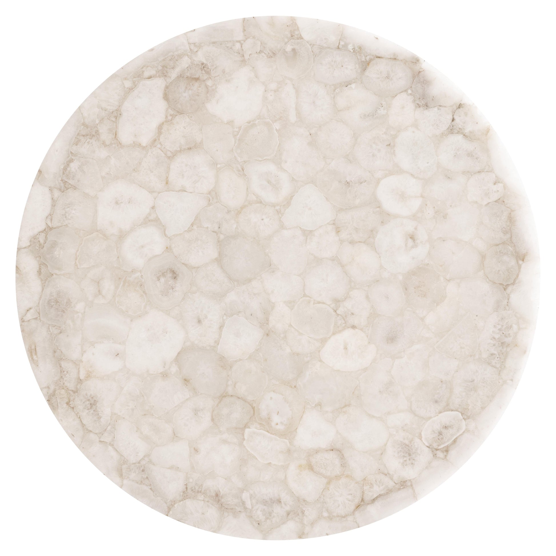 Shimla White Agate/German Silver Cocktail Table - Ornate Home