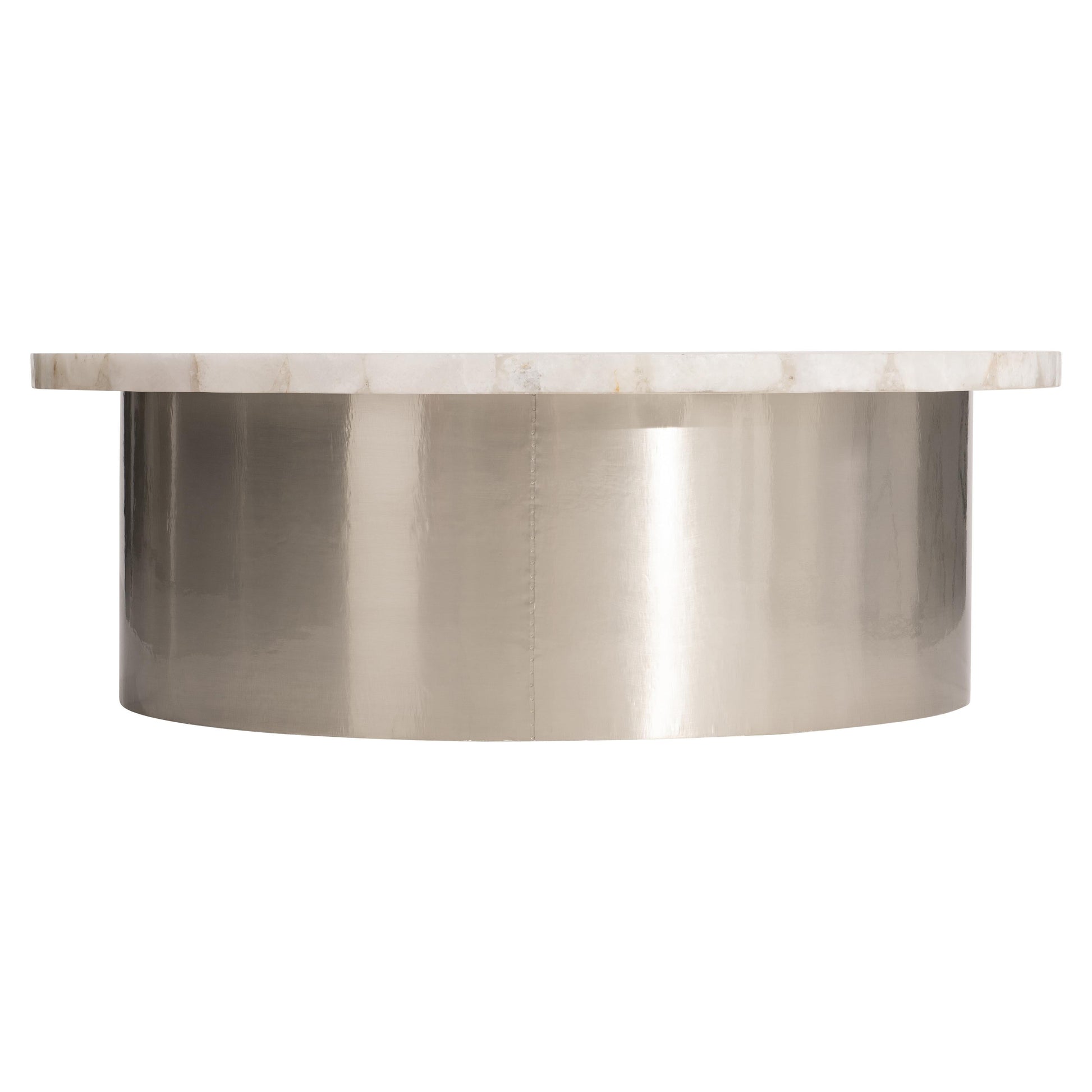 Shimla White Agate/German Silver Cocktail Table - Ornate Home
