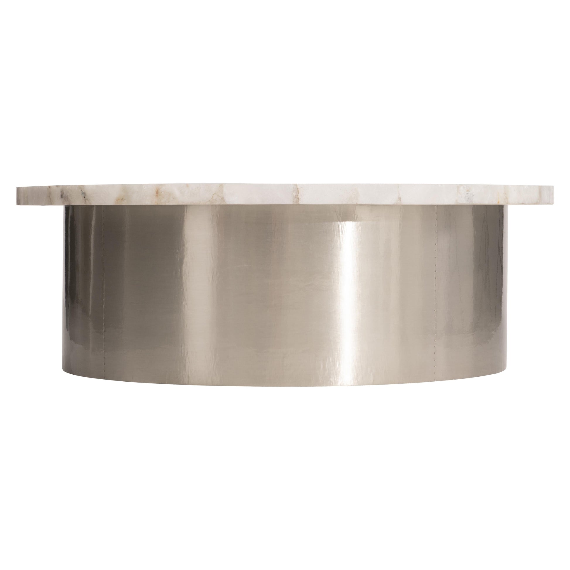 Shimla White Agate/German Silver Cocktail Table - Ornate Home