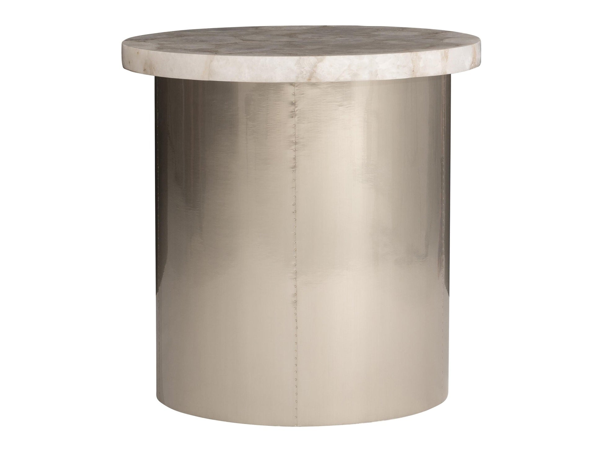 Shimla White/German Silver Side Table - Ornate Home