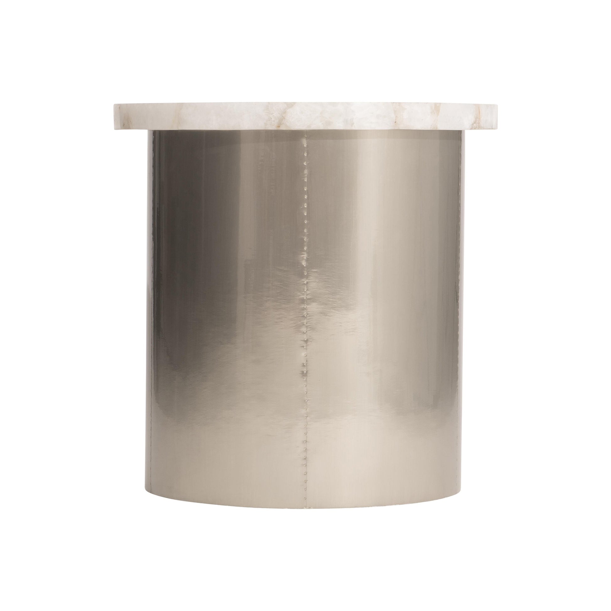 Shimla White/German Silver Side Table - Ornate Home