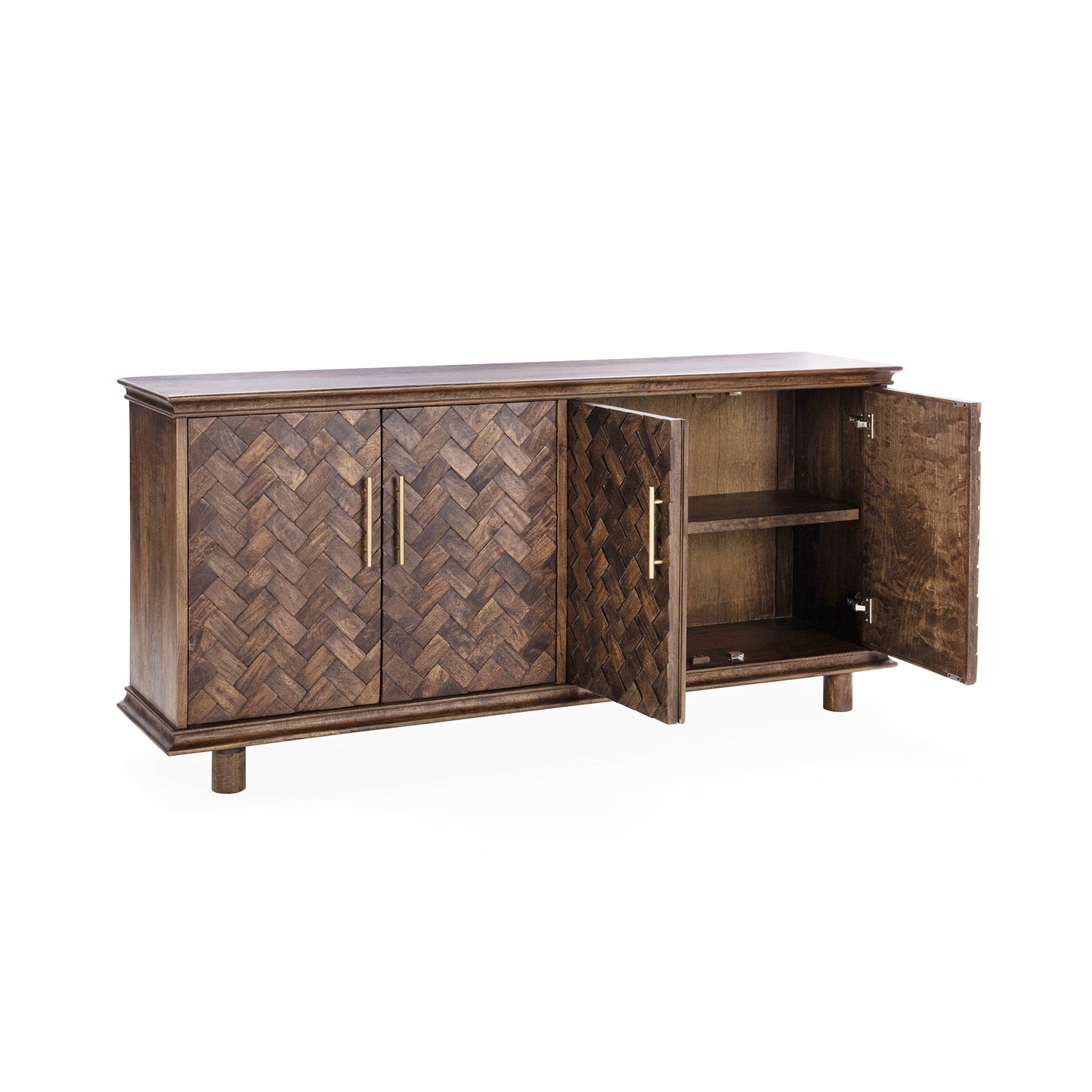 Shira Kona Brown 4 Door Buffet - Ornate Home